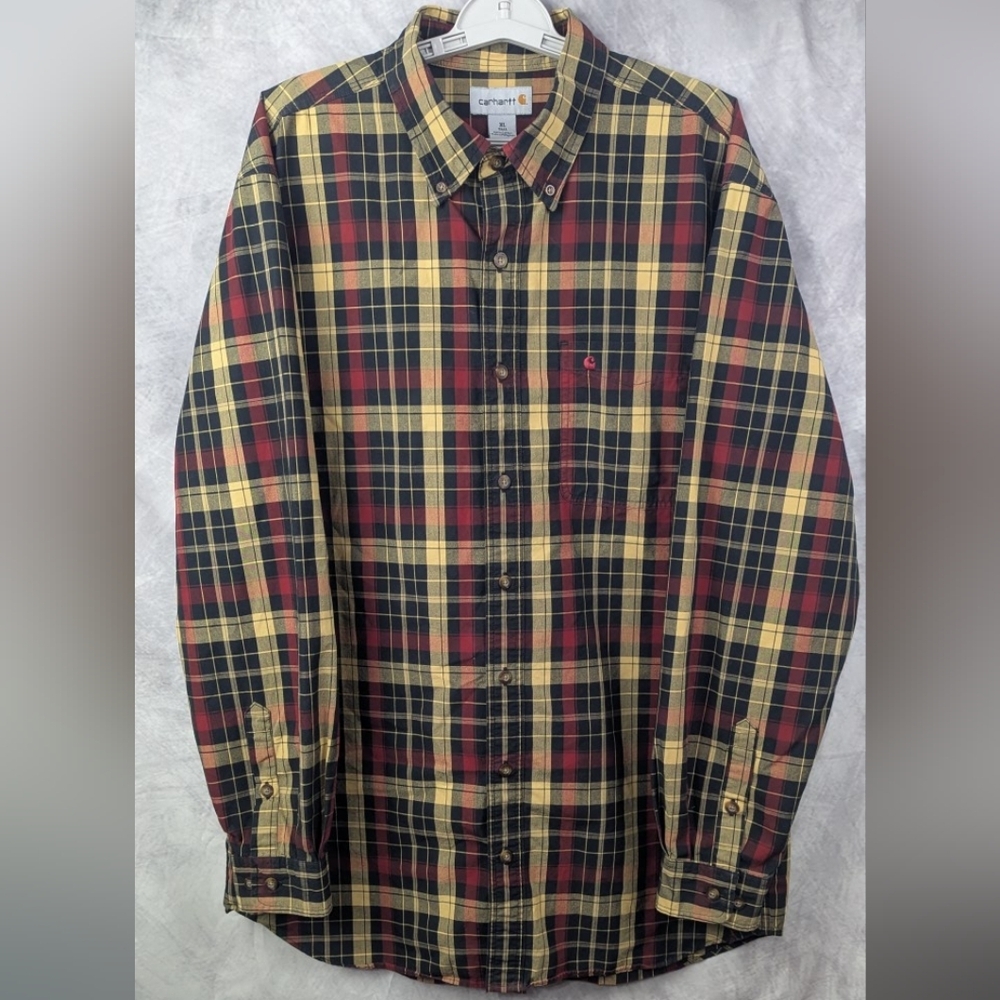 Carhartt XL Tall Plaid Button Down Shirt